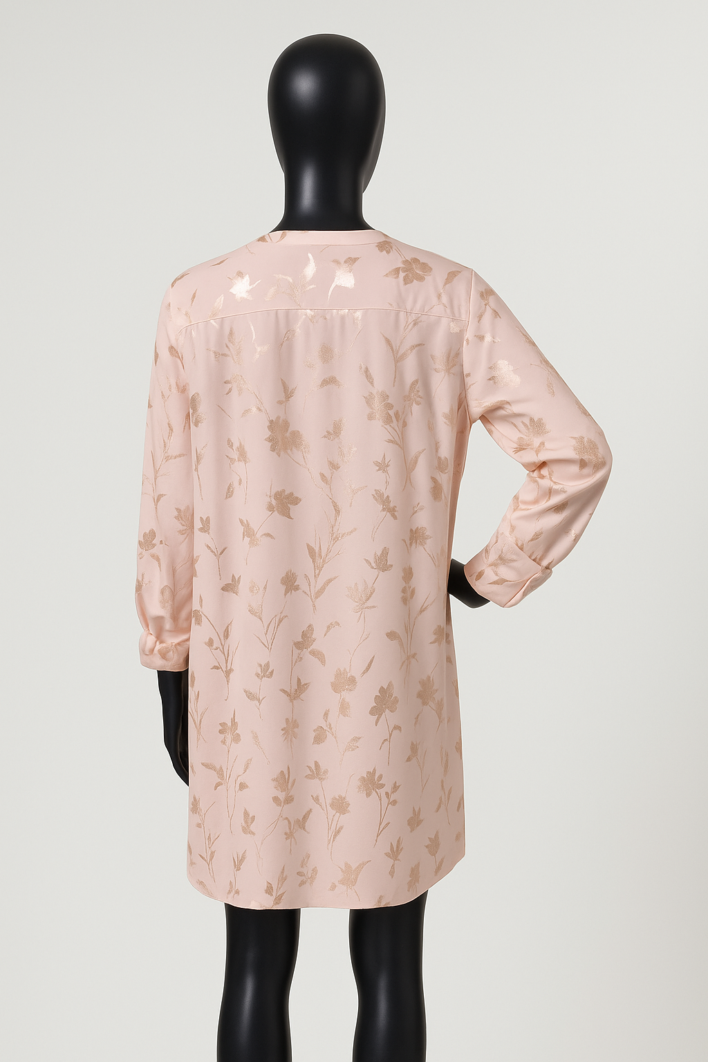 Blush & Bloom Satin Tunic Dress