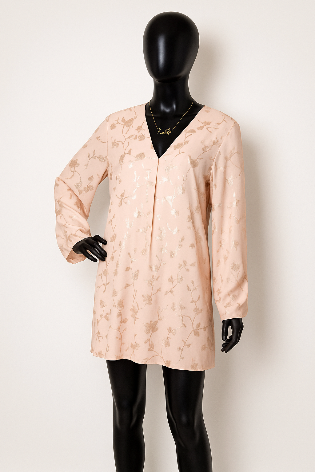Blush & Bloom Satin Tunic Dress
