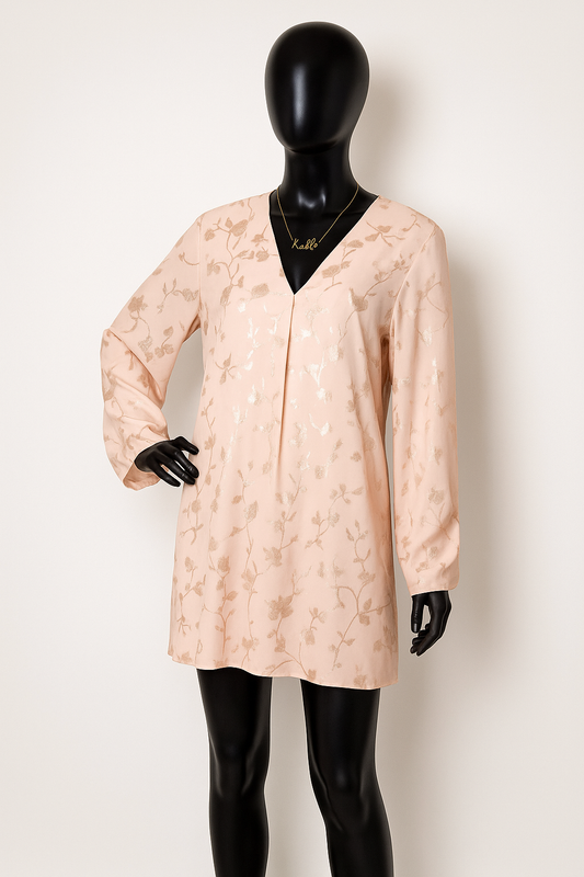 Blush & Bloom Satin Tunic Dress